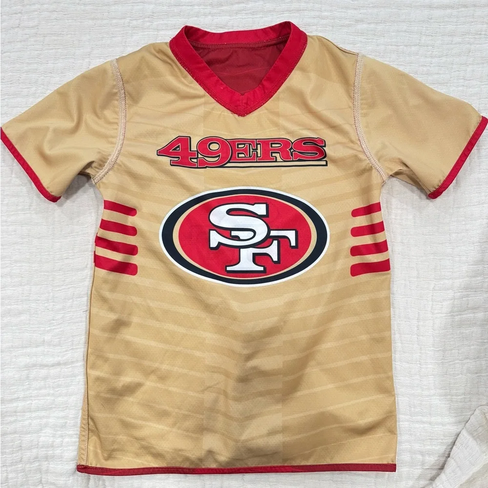 🏈 Kids San Francisco‎ 49ers Reversible NFL Flag Football Jersey – Size L Youth